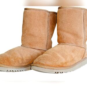 UGG Australia Chestnut Brown Classic Short Suede Boots Sheepskin Lined m…